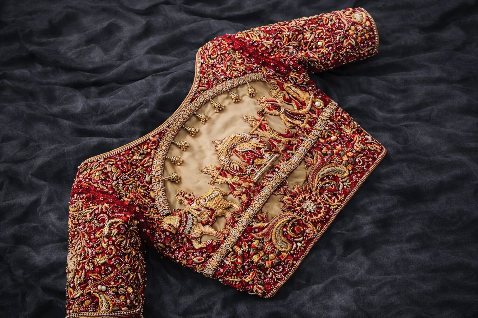 Backdrop Elegant Aari Work